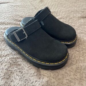 Dr. Martens Zebzag Slingback Platform Mule - Black